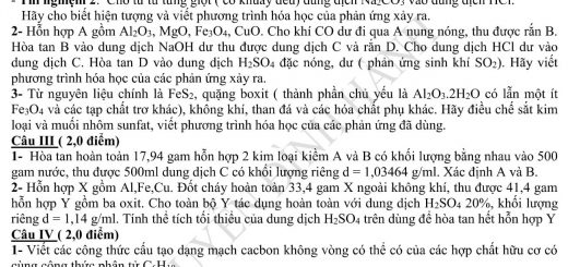Đáp án và đề thi HSG Hóa Học 9 phòng GD&ĐT Hưng Yên 2010-2011