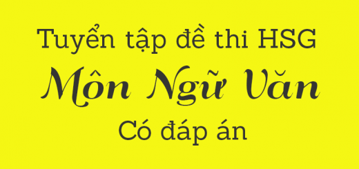 Tuyển tập chọn bộ đề thi HSG môn Ngữ Văn các lớp, cấp trường, huyện, tỉnh, thành phố có đáp án