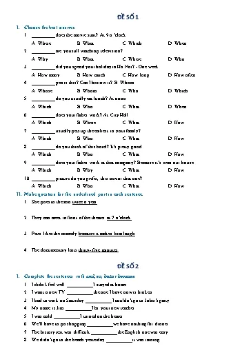 Đề luyện thi học sinh giỏi số 15 lớp 7 năm học 2021-2022 môn Tiếng Anh có đáp án.