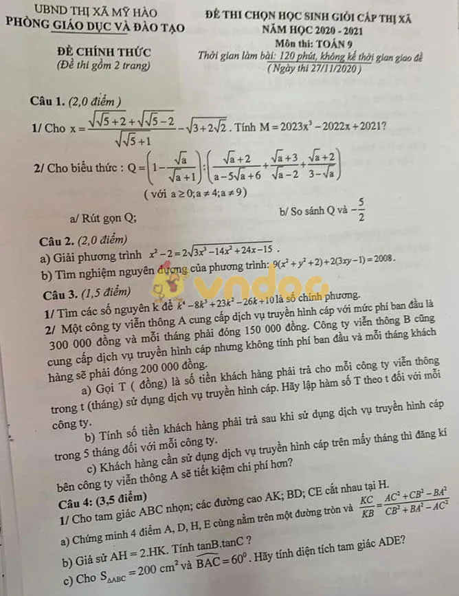 Đề luyện thi HSG lớp 9 môn Ngữ văn cấp Thị xã năm học 2021-2022 Phòng GD & ĐT Quảng Yên Trường TH&THCS Sông Khoai.