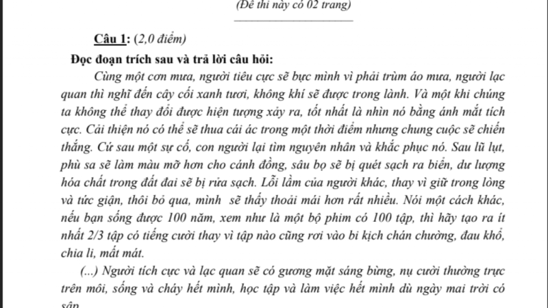 Kì thi HSG lớp 9 cấp Thị xã năm học 2021-2022 môn Ngữ văn 9 Phòng GD&ĐT Quảng Yên-5.