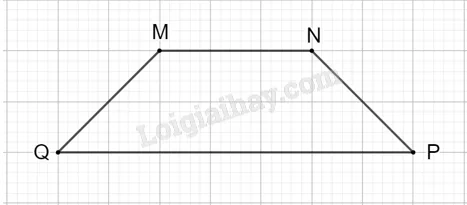 Vẽ hình thang MNPQ với MN và QP là hai đáy trên giấy kẻ ô vuông.