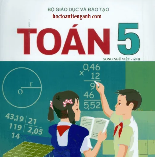 Giải bài tập toán lớp 5 song ngữ về diện tích hình tam giác