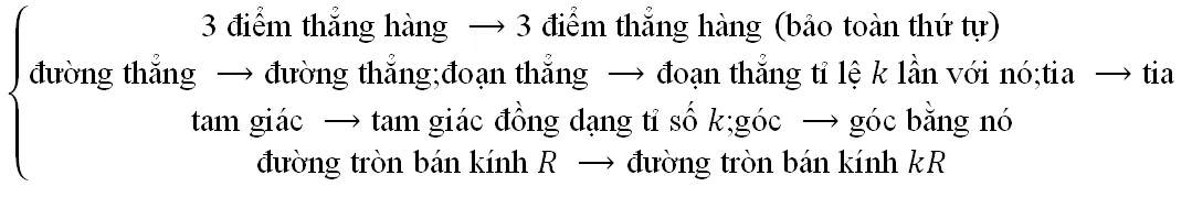 Định nghĩa Phép Đồng Dạng và tính chất bảo toàn hình dạng