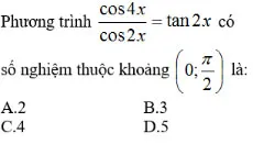 Biến đổi phương trình lượng giác sử dụng công thức nhân đôi