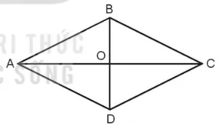 Hình thoi ABCD với hai đường chéo cắt nhau tại O (Bài 1)