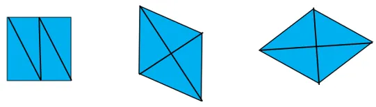 Kết quả ghép hình từ bốn miếng ghép nhỏ trong bài giải toán lớp 4 trang 108