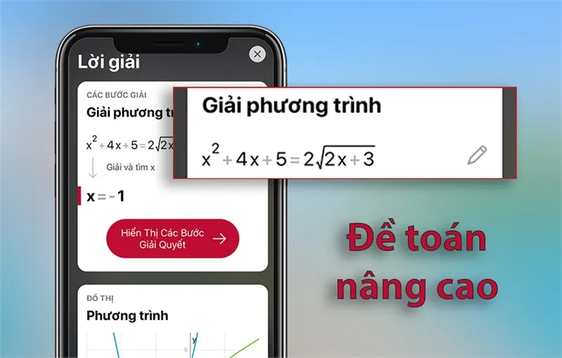 Ứng dụng Photomath có khả năng giải quyết nhiều dạng đề toán nâng cao