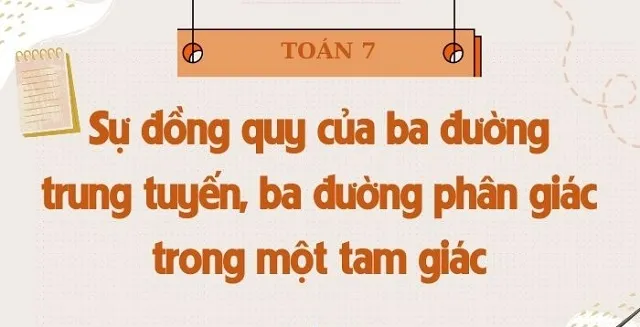 Đồ họa minh họa định lý 3 đường trung tuyến đồng quy tại trọng tâm G
