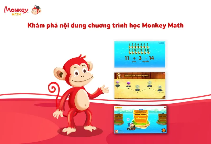 Hình ảnh minh họa ứng dụng Monkey Math giúp trẻ giải toán lớp 2 nâng cao một cách trực quan