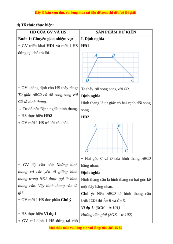 Giải Toán Lớp 8 Hình Thang Cân: Kiến Thức Nền Tảng Và Phương Pháp Giải Bài Tập Chuyên Sâu