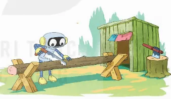 Cây gỗ và các khúc gỗ đã cưa với các độ dài phân số