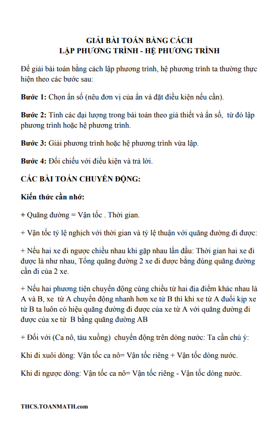 Cách Giải Toán Bằng Cách Lập Phương Trình Lớp 8: Phương Pháp Toàn Diện Và Chuyên Sâu