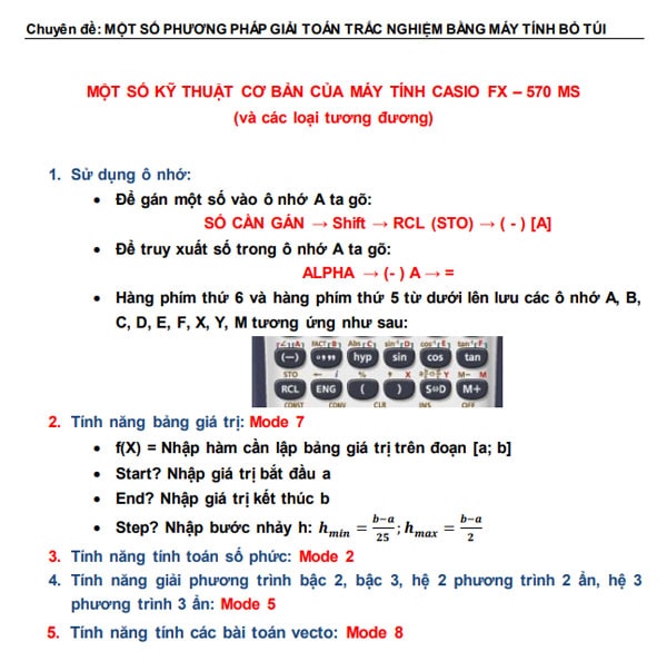 Kinh Nghiệm Giải Toán Trên Máy Tính Casio: Chuyên Sâu Các Kỹ Thuật Tối Ưu