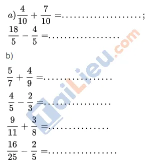 Các phép tính cơ bản trong Bài 1 Vở Bài Tập Toán Lớp 5 Trang 9