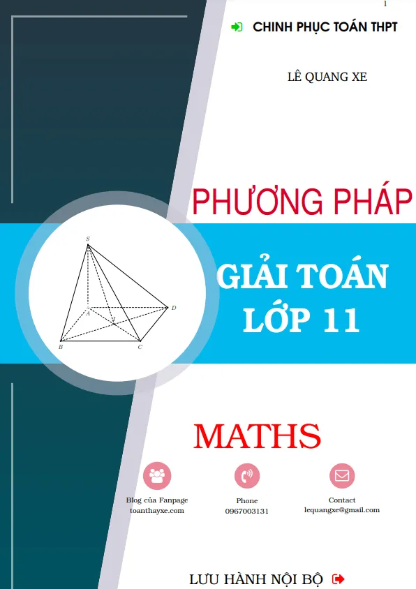 Bìa tài liệu phương pháp giải toán lượng giác và phương trình lượng giác chuyên đề 11
