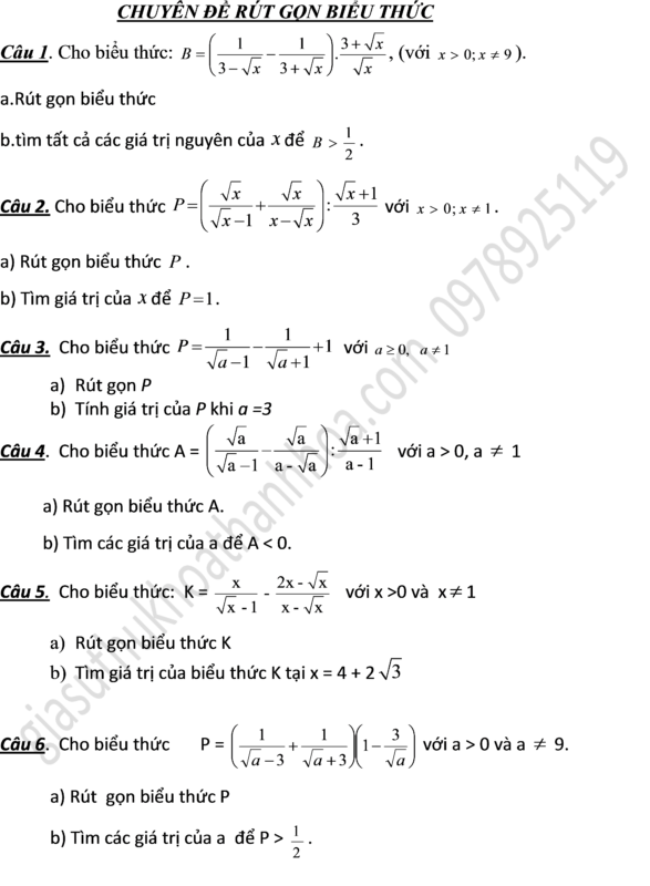 Cách Giải Toán Rút Gọn Biểu Thức Lớp 9: Hướng Dẫn Chi Tiết Và Toàn Diện