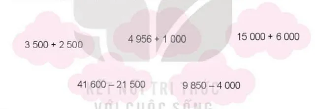 So sánh kết quả các phép tính với mốc 6000 và 20000 (Toán lớp 3 trang 115)