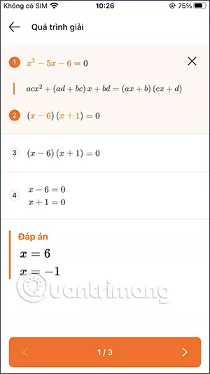 Lờ giải từng bước trên QANDA