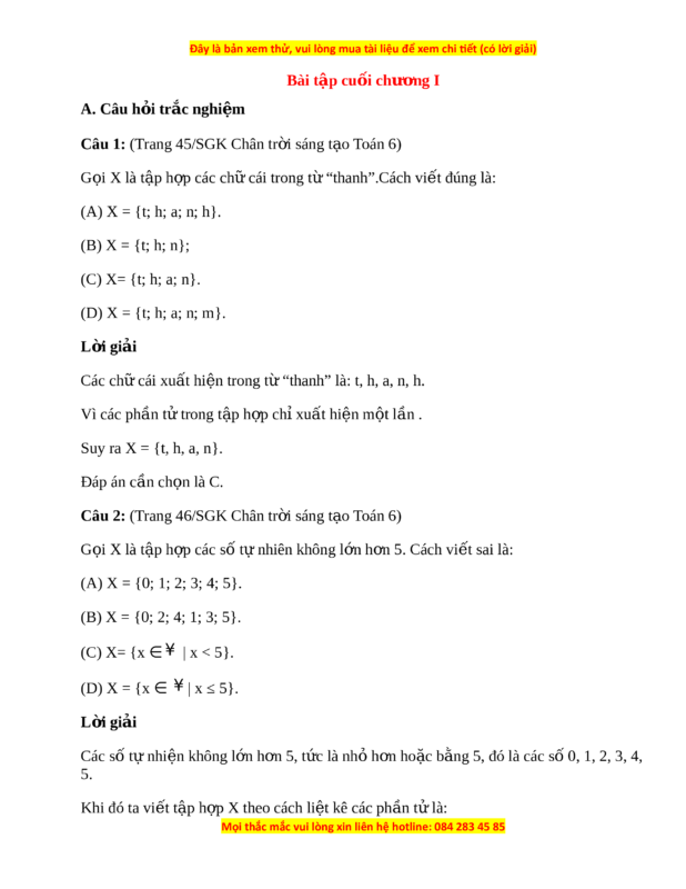 Giải Toán Lớp 6 Trang 36 Sách Bài Tập (Chân Trời Sáng Tạo)