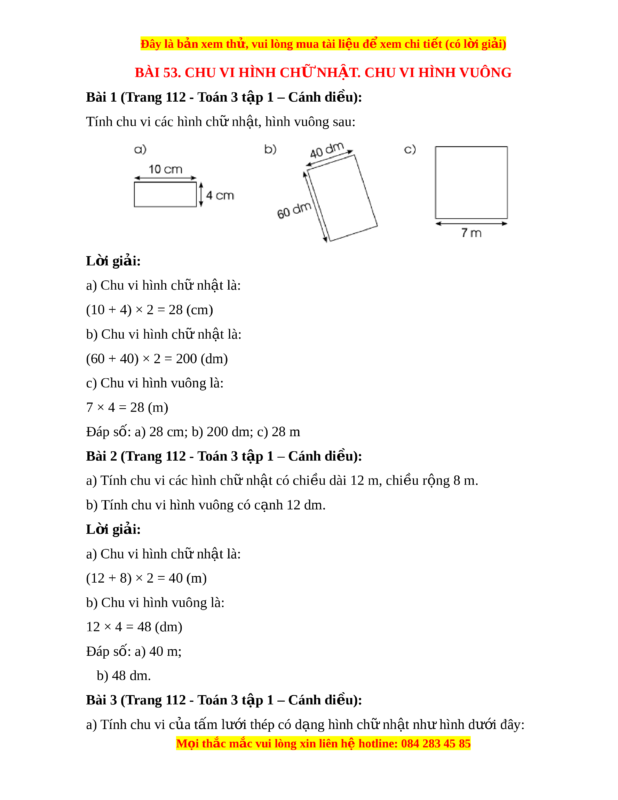Giải Toán Lớp 8 Bài 7 Cánh Diều: Hình Vuông Chi Tiết Nhất