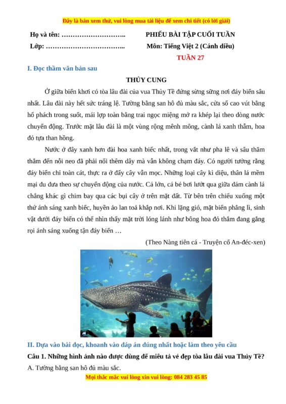 Bài Tập Tiếng Việt Lớp 3 Tuần 27 Sách Cánh Diều: Hướng Dẫn Chi Tiết Và Đáp Án