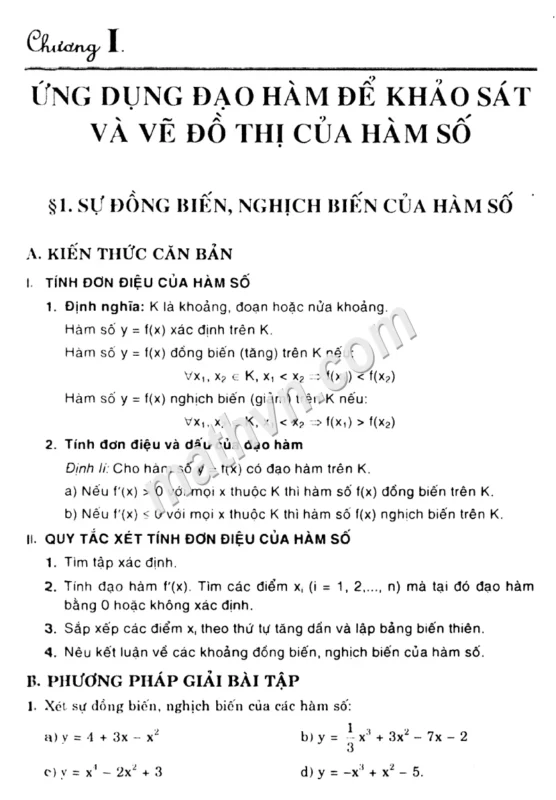 Giải Bài Tập Toán Lớp 12 Bài 2: Tìm Khoảng Đơn Điệu Của Hàm Số (KaTeX Chuẩn)