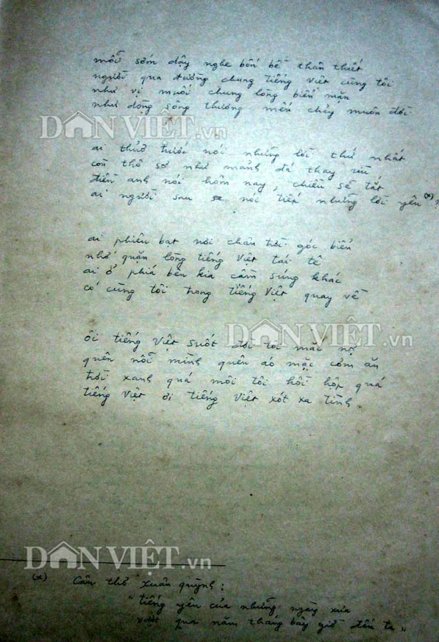 doc quyen: tiet lo ban thao bai tho “tieng viet” cua luu quang vu hinh anh 5