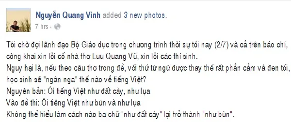 doc quyen: tiet lo ban thao bai tho “tieng viet” cua luu quang vu hinh anh 1