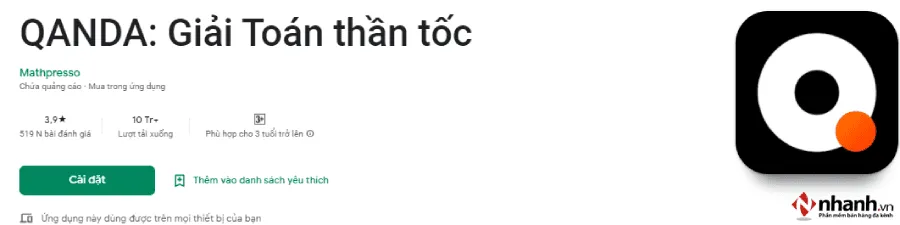 Phần mềm giải toán cao cấp Qanda