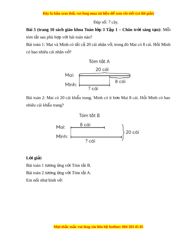 Giải Toán Lớp 3 Trang 29 Sách Giáo Khoa và Vở Bài Tập (Kết Nối Tri Thức, Chân Trời Sáng Tạo, Cánh Diều)