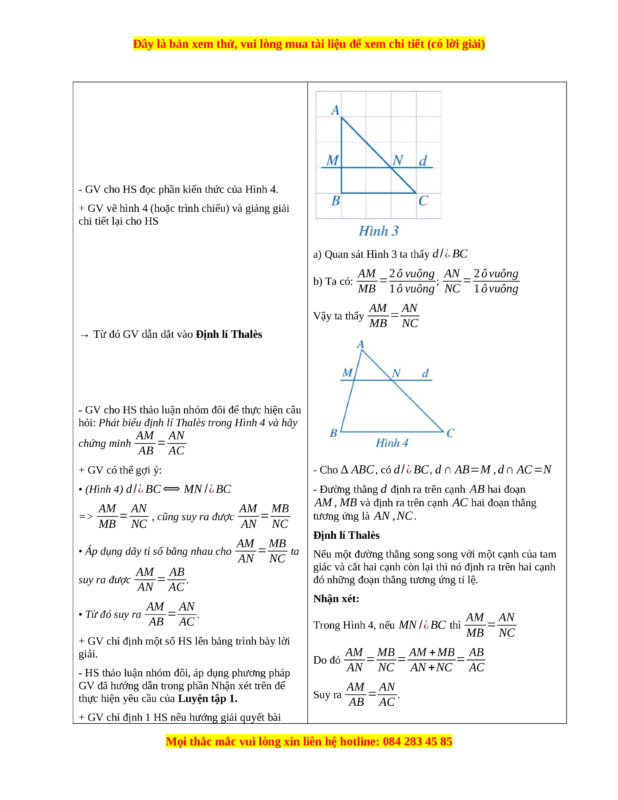 Định Lý Thales Trong Hình Học: Khái Niệm, Ứng Dụng Và Bài Tập Minh Họa