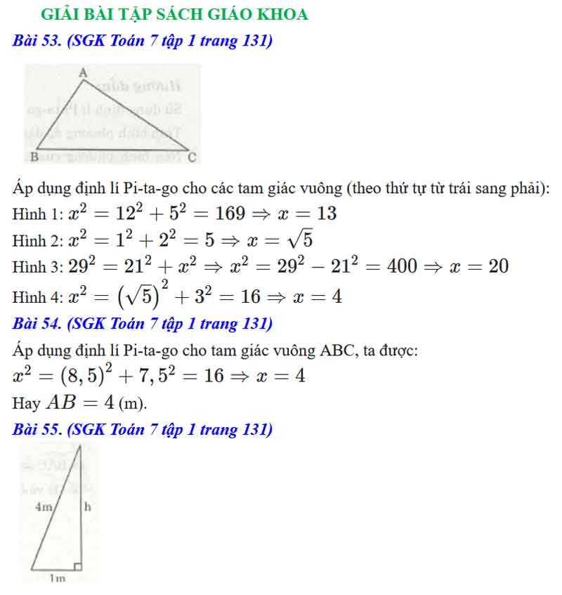 Định Lý Py-ta-go Đảo: Xác Định Tam Giác Vuông Chính Xác