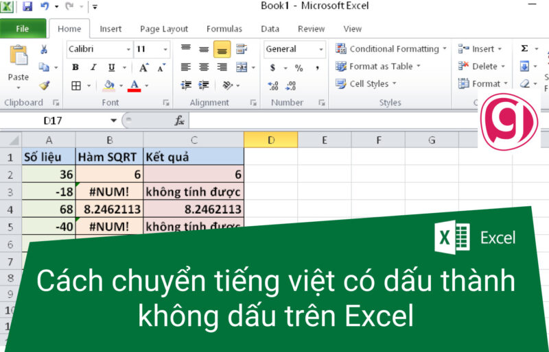 Chuyển Tiếng Việt Có Dấu Thành Không Dấu Bằng Unikey, Excel