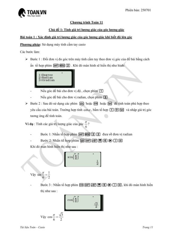 Hướng Dẫn Giải Toán Casio 12 Chi Tiết Với Máy FX-580VNX