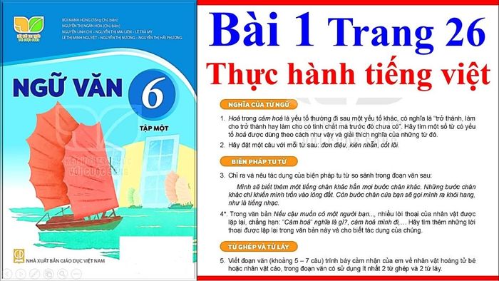 Thực Hành Tiếng Việt Lớp 6 Trang 26 Tập 1 – Kết Nối Tri Thức: Khám Phá Nghĩa Từ, Biện Pháp Tu Từ Và Từ Ghép, Từ Láy