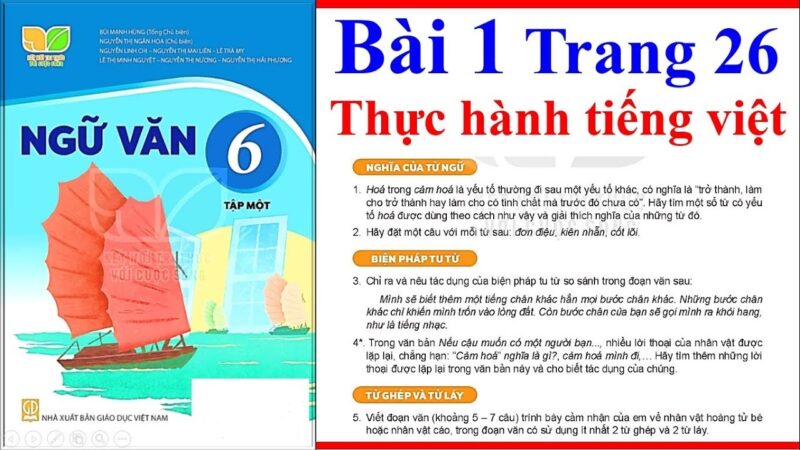 Thực Hành Tiếng Việt Lớp 6 Trang 26 Tập 1 – Kết Nối Tri Thức: Khám Phá Nghĩa Từ, Biện Pháp Tu Từ Và Từ Ghép, Từ Láy