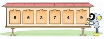 Các tấm thẻ số để lập số 863 749