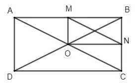 Hình chữ nhật ABCD với các điểm M, N, O