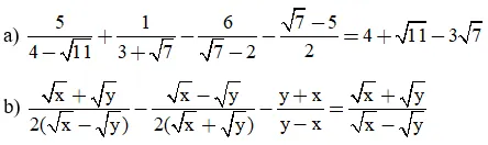 Các đẳng thức cần chứng minh trong câu 6