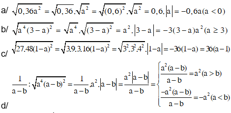 Giải Toán 9 Bài 21 Trang 15 SGK Toán 9 Tập 1: Khai Phương Tích