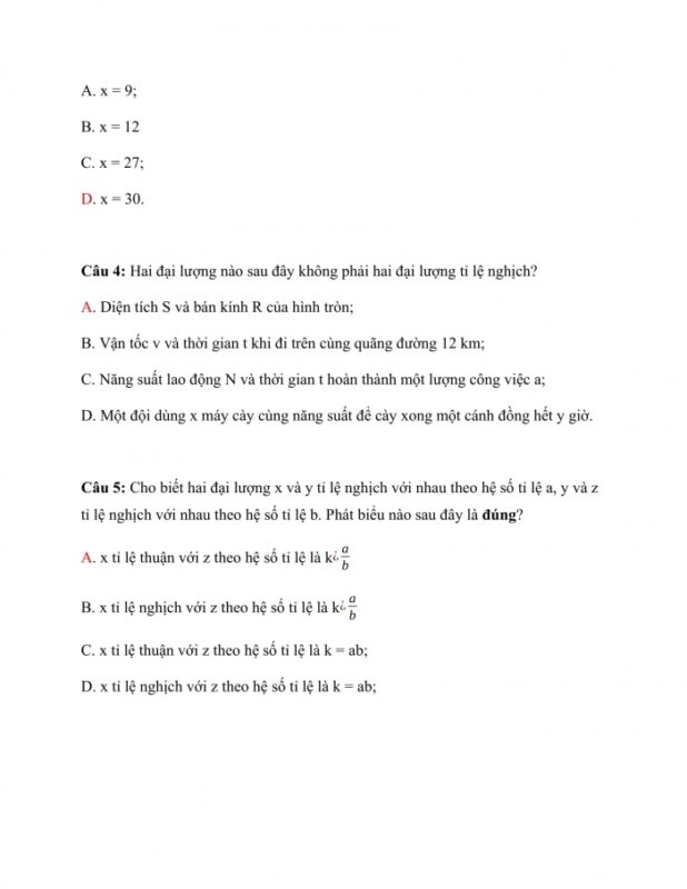 Bài 7: Đại Lượng Tỉ Lệ Thuận - Toán 7 Cánh Diều