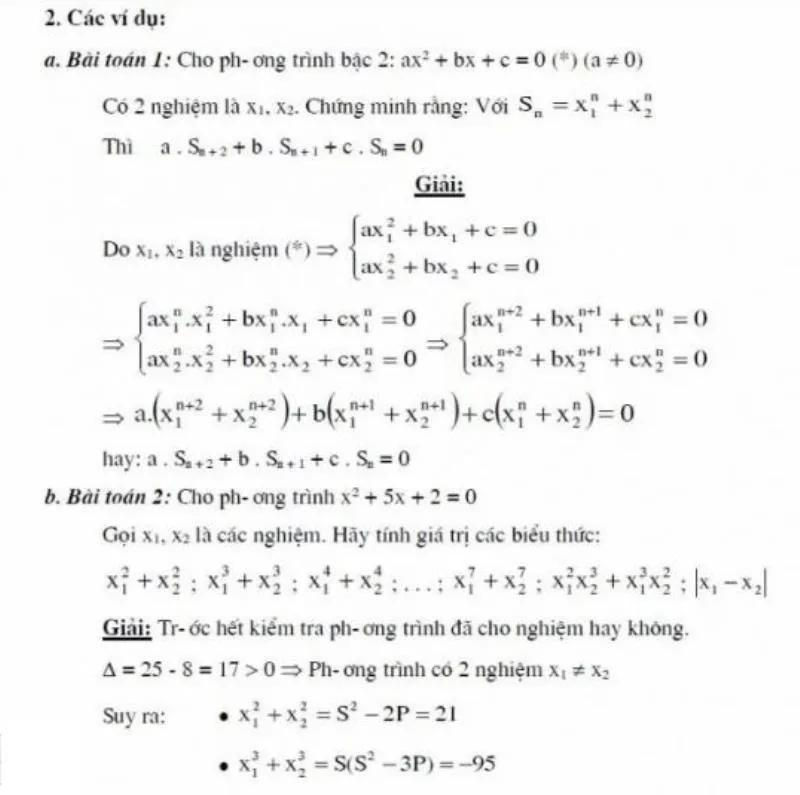 biểu thức đối xứng giữa các nghiệm 2