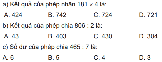 Giải Toán Lớp 3 Trang 119 Sách Kết Nối Tri Thức Với Cuộc Sống: Ôn Tập Phép Nhân, Chia