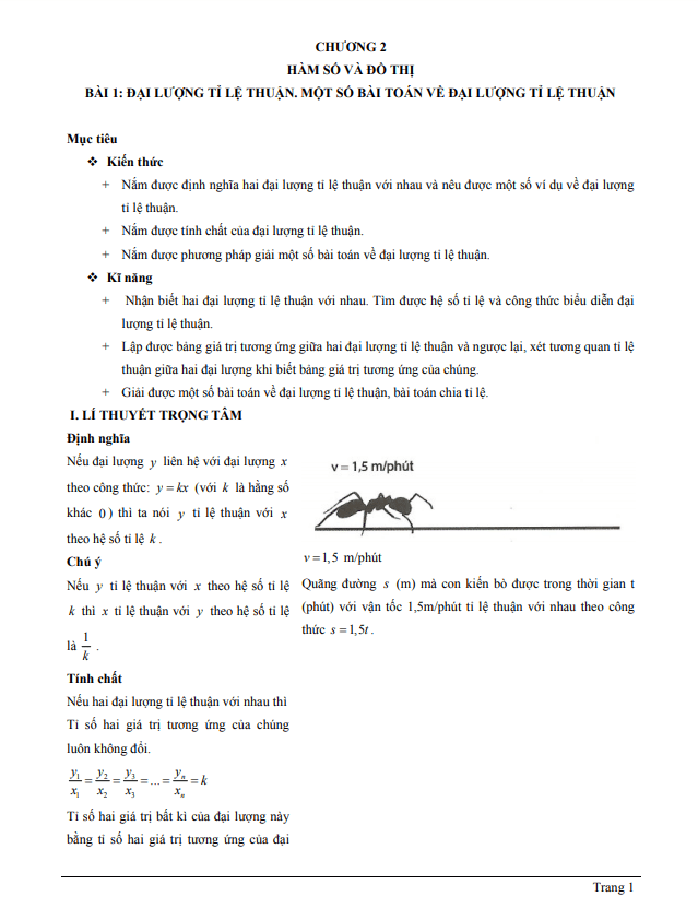 Đại Lượng Tỉ Lệ Thuận: Chứng Minh và Tìm Hệ Số Tỉ Lệ Trong Toán Lớp 7