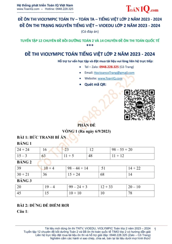 Giải Toán Violympic Lớp 4 Vòng 3: Hướng Dẫn Chi Tiết và Chuẩn Bị Tốt Nhất