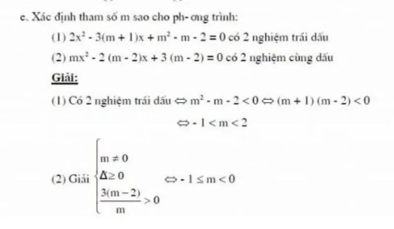 Điều Kiện Của Tham Số Để 2 Nghiệm Liên Hệ Với Nhau Bởi 1 Hệ Thức Cho Trước 10