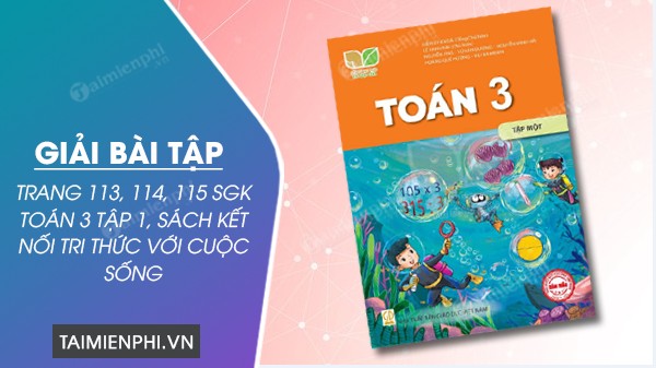 Giải Toán Lớp 3 Trang 113, 114, 115 Sách Kết Nối Tri Thức: Ôn Tập Phép Nhân, Chia