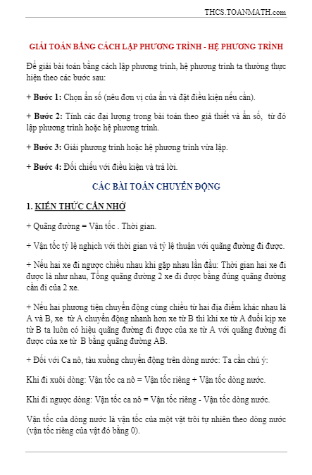 Toán 9: Giải Toán Bằng Cách Lập Hệ Phương Trình Chuẩn Xác và Dễ Hiểu