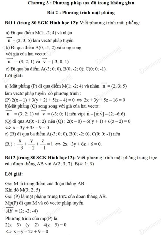 Giải Toán Lớp 7 Trang 12: Bài Tập Hình Học Tọa Độ Trong Không Gian